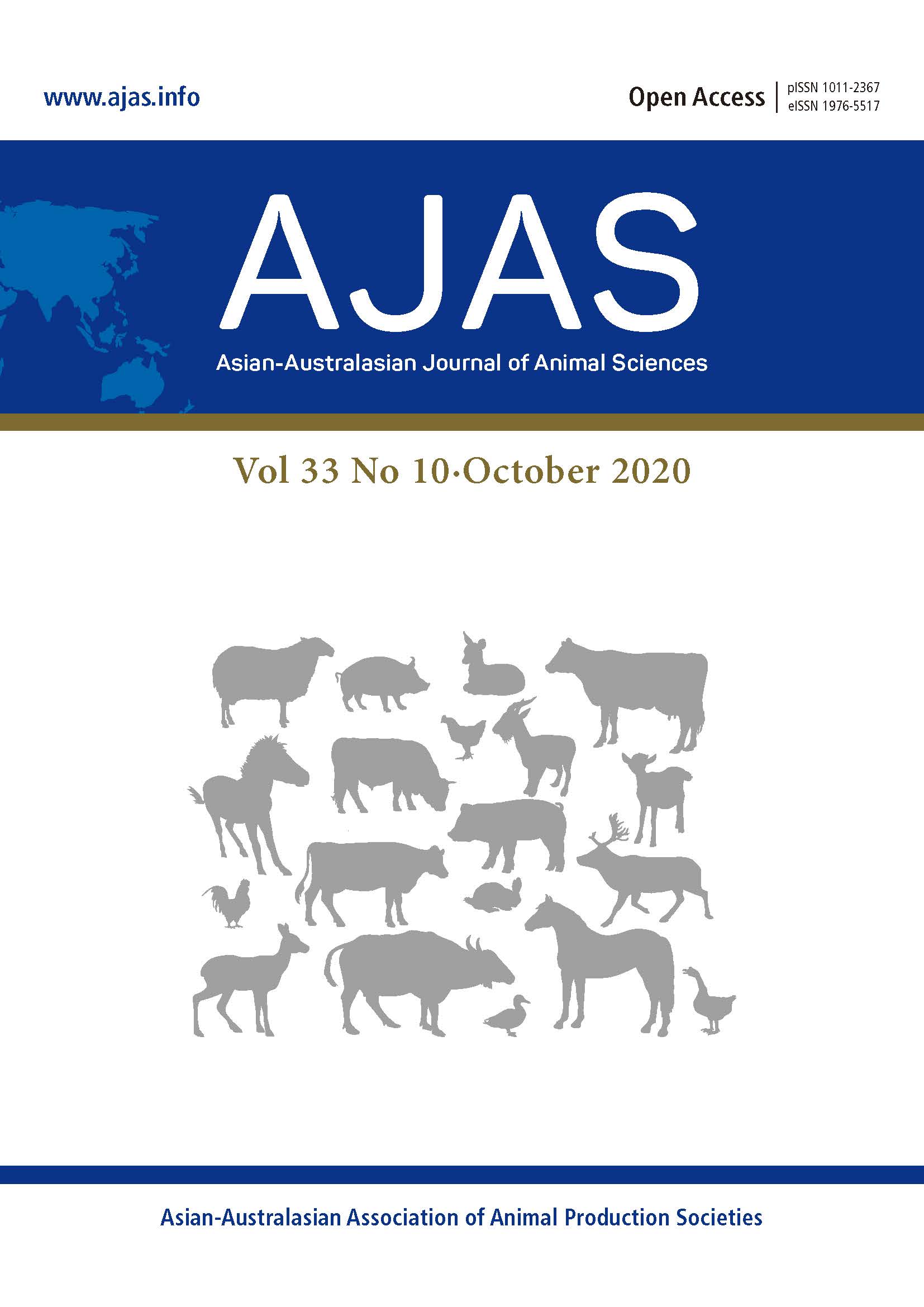 AsianAustralasian Journal of Animal Sciences (아세아태평양축산학회지)  Korea Science